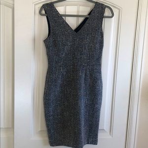 Banana republic factory Navy boucle work dress